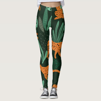 Cheetah Exotic: Tropische zomer naadloos. Leggings