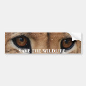 Cheetah Eyes1, BESPAAR HET WILDE LEVEN Bumpersticker (Voorkant)