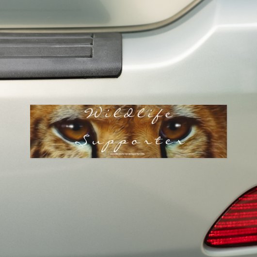 CHEETAH EYES Wildlife Supporter BUMPERSTICKER (Op auto)