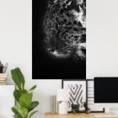 Cheetah Face Close-up decoratieve schetskunst Poster (Thuiskantoor)