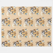 Cheetah Face Fleece Deken (Voorkant (Horizontaal))