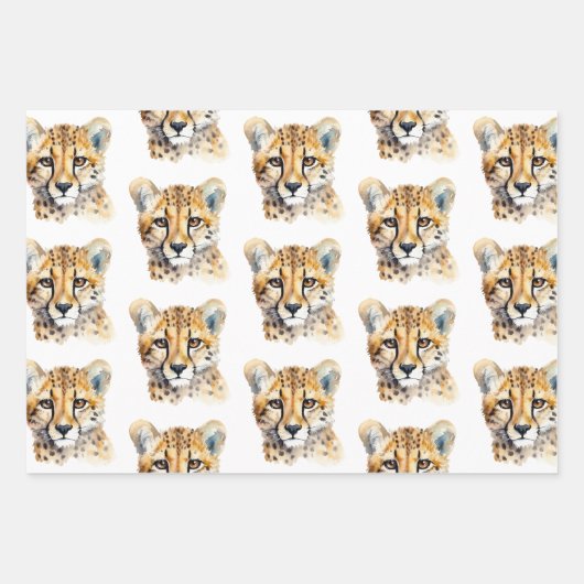 Cheetah Face Inpakpapier Vel (Voorkant 3)