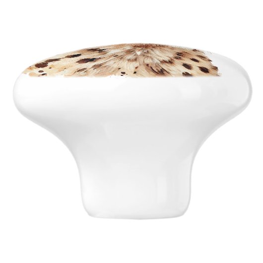 Cheetah Face Keramische Knop (Zijkant)