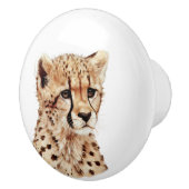Cheetah Face Keramische Knop (Rechts)