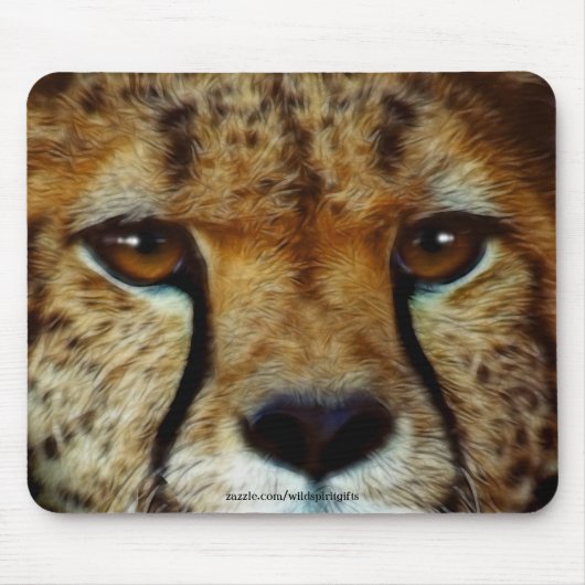 CHEETAH FACE Mousemat Muismat (Voorkant)
