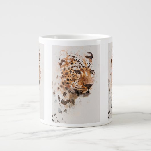 CHEETAH FACE MUG GROTE KOFFIEKOP (Voorkant)