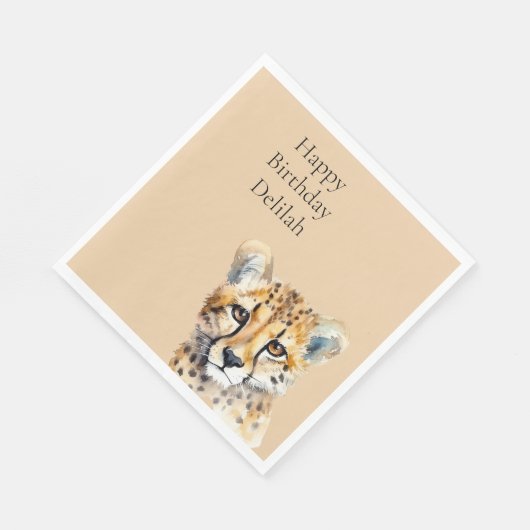 Cheetah Face Servet (Hoek)