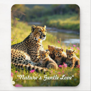 Cheetah Family bij de rivier Muismat
