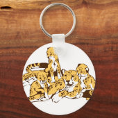 Cheetah Family Sleutelhanger (Voorkant)