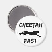Cheetah Fast Funny Running Magnet (Voorkant / Achterkant)
