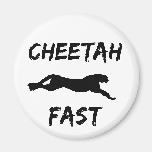 Cheetah Fast Funny Running Magnet (Voorkant)