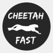 Cheetah Fast Funny Running Stickers (Voorkant)