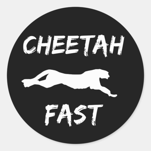 Cheetah Fast Funny Running Stickers (Voorkant)