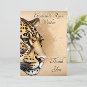 Cheetah Flat Dank je wel kaart (Staand voorkant)