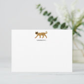 Cheetah Flat Notecard Bedankkaart (Staand voorkant)