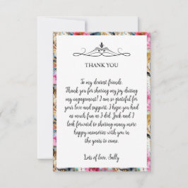 Cheetah Floral Boho Waterverf Pattern Bedankkaart