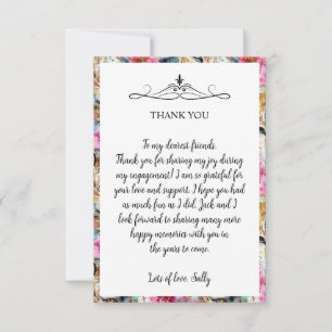 Cheetah Floral Boho Waterverf Pattern Bedankkaart
