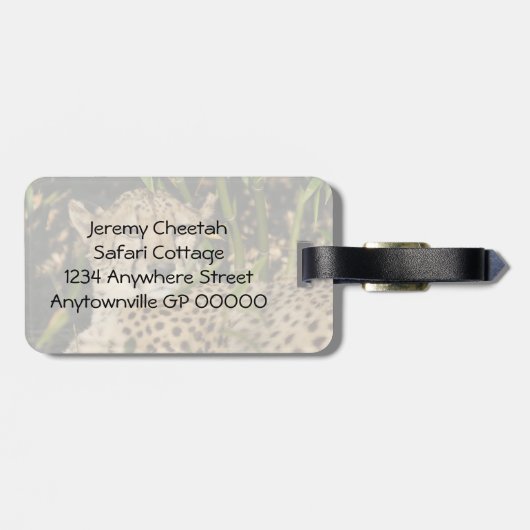 Cheetah-foto Bagagelabel (Achterkant horizontaal)