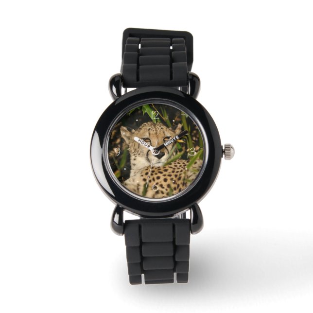 Cheetah-foto Horloge (Voorkant)