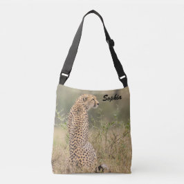 Cheetah Foto Natuurlijke instelling Persoonlijke n Crossbody Tas