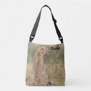 Cheetah Foto Natuurlijke instelling Persoonlijke n Crossbody Tas