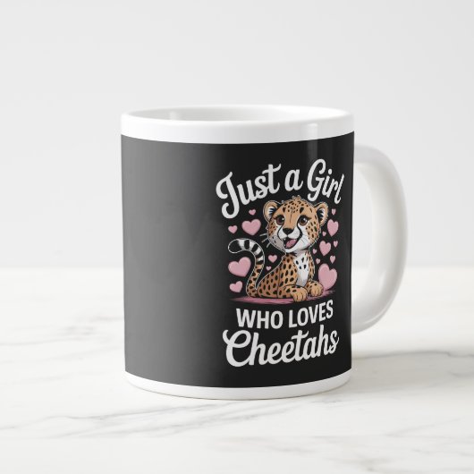 Cheetah Funny Quote  Grote Koffiekop (Voorkant rechts)