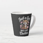 Cheetah Funny Quote Latte Mok (Rechterhoek)