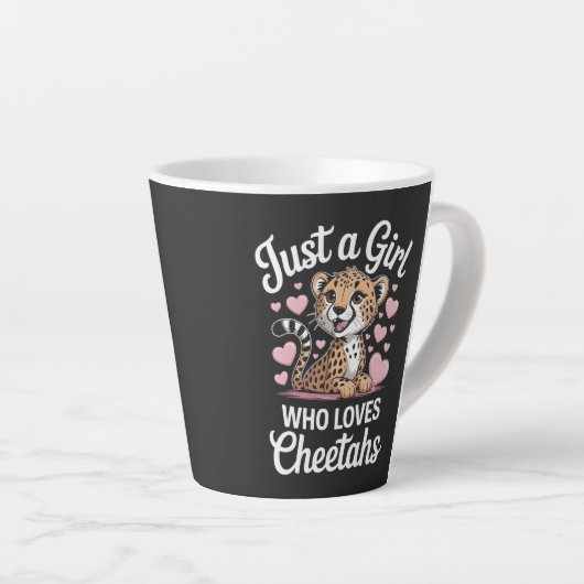 Cheetah Funny Quote Latte Mok (Rechterhoek)