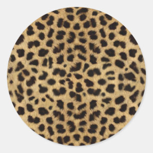 Cheetah Fur Pattern, Cheetah Print Ronde Sticker
