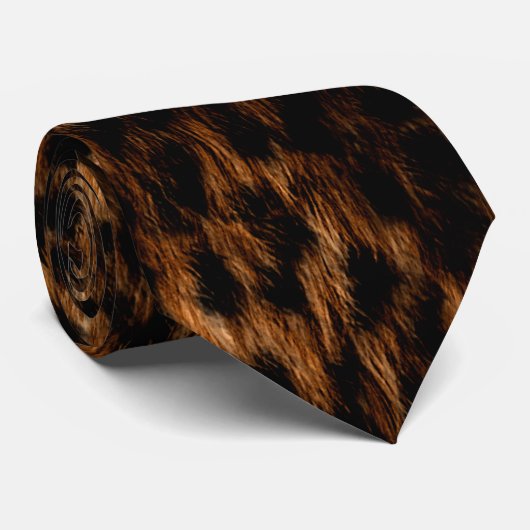 Cheetah Fur Texture Stropdas (Opgerold)
