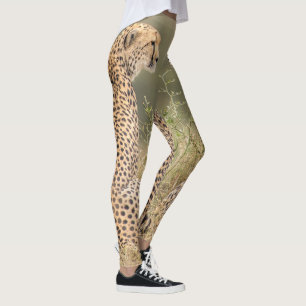 Cheetah gefotografeerd in de wilde kwaliteit leggings