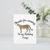 Cheetah Gelukkige Verjaardag Bedankkaart (Staand voorkant)