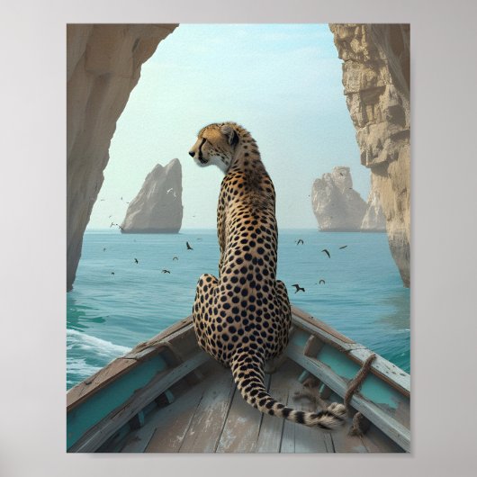 CHEETAH Genieten van open Zee 🌊 Poster (Voorkant)