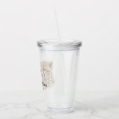 Cheetah gezicht gepersonaliseerd acryl drinkbeker (Links)