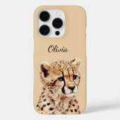 Cheetah gezicht gepersonaliseerd Case-Mate iPhone case (Achterkant)