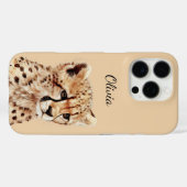 Cheetah gezicht gepersonaliseerd Case-Mate iPhone case (Achterkant (horizontaal))