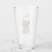 Cheetah gezicht gepersonaliseerd glas (Achterkant)