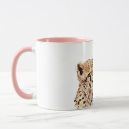Cheetah gezicht gepersonaliseerd koffiemok