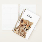 Cheetah gezicht gepersonaliseerd planner (Display)