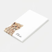 Cheetah gezicht gepersonaliseerd post-it® notes (Schuin)