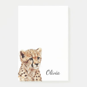 Cheetah gezicht gepersonaliseerd post-it® notes
