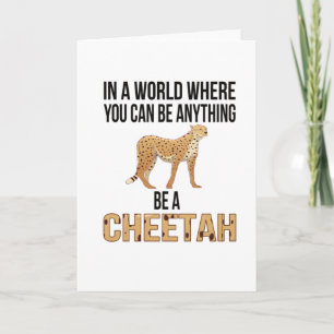 Cheetah Gifts Cheetah Lover African Savanna Animal Kaart