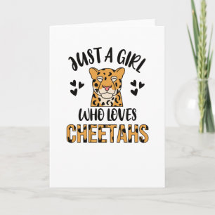 Cheetah Gifts for Girls Cheetah Lover Cute Animal Kaart