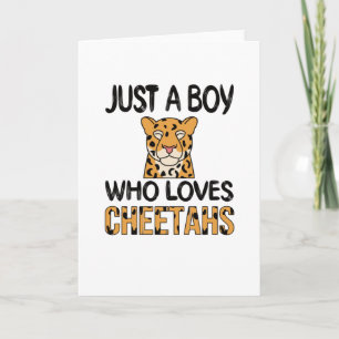 Cheetah Gifts voor jongens Cheetah Lover Cute Anim Kaart