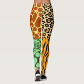 Cheetah, Giraffe, Tijger en Snake Leggings (Achterkant)