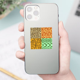 Cheetah, Giraffe, Tijger en Snake Sticker