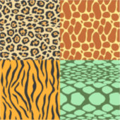 Cheetah, Giraffe, Tijger en Snake Sticker (Voorkant)