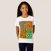 Cheetah, Giraffe, Tijger en Snake T-shirt (Voorkant volledig)