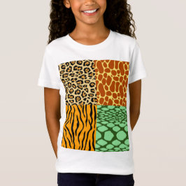 Cheetah, Giraffe, Tijger en Snake T-shirt