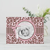 Cheetah Girl-aankondigingskaart Aankondiging (Staand voorkant)